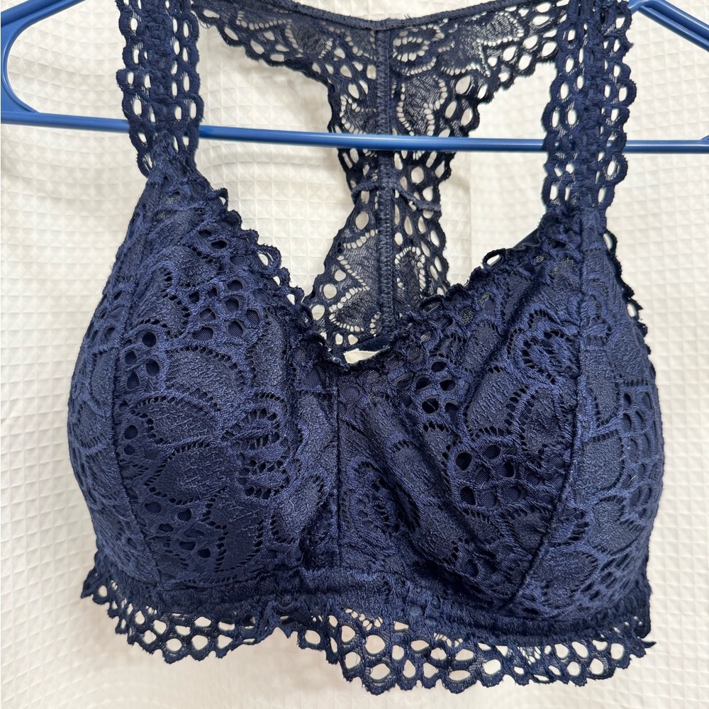 Lace Bralette in Navy Blue